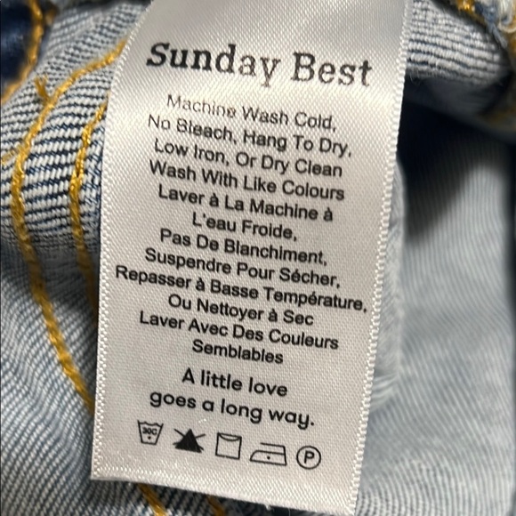 Sunday Best Blue Jean Shorts with Frayed Hem.  Size 29 - Picture 9 of 10